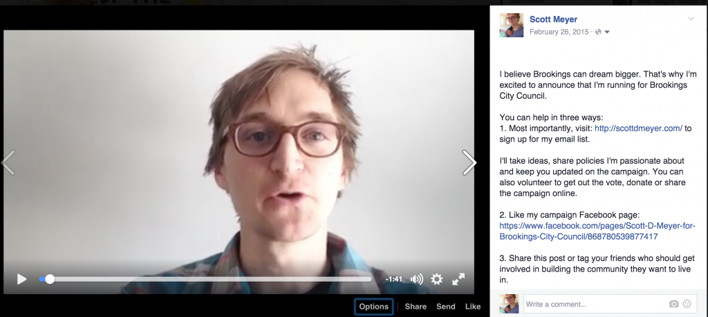 Scott Meyer increase outreach of political campaign